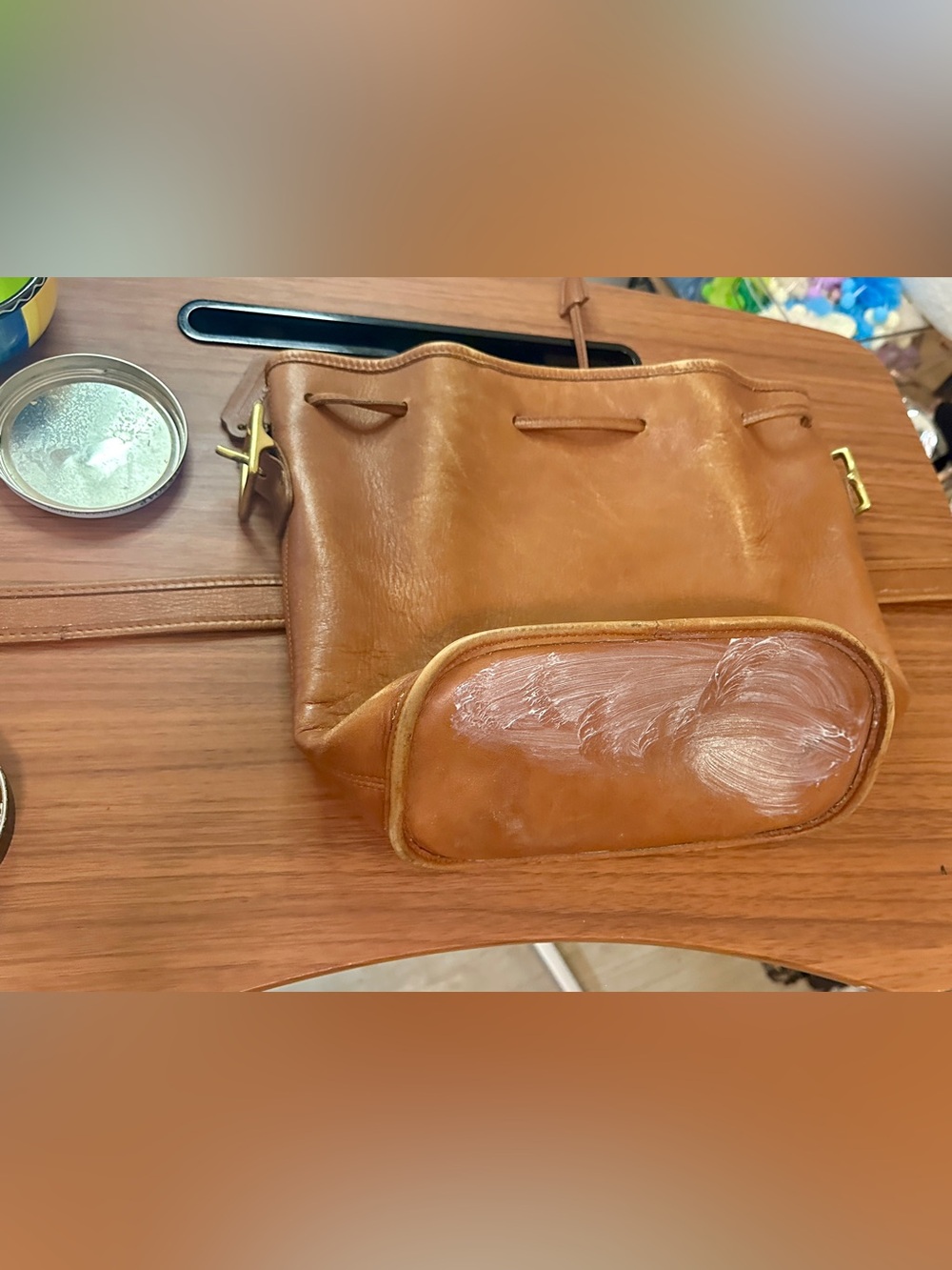 Coach “Lula’s Legacy” Vintage 1996 Glove-Tanned Leather Drawstring Bucket Bag - Picture 10 of 13